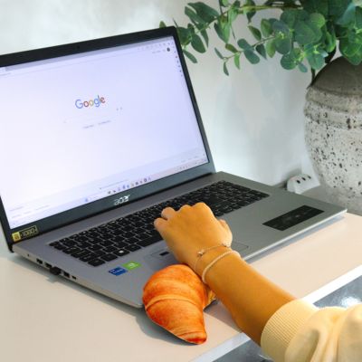 Tappetino per Mouse in Stile Croissant per la Scrivania