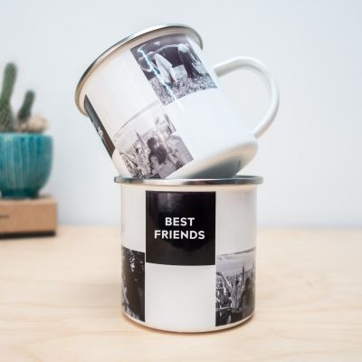 Tazza in Metallo Personalizzata con Foto e Testo