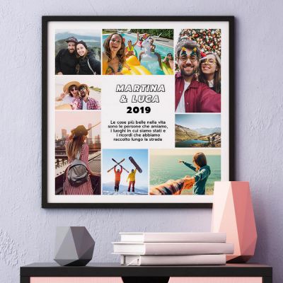 Poster Personalizzato con 8 Foto e Testo