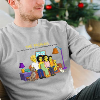 Felpa Personalizzata - Illustrazione Famiglia Cartone Animato