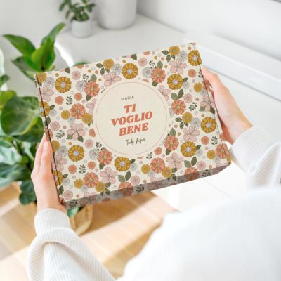 Scatola Regalo Personalizzata 30 x 23,5 con Sfondo e Testo