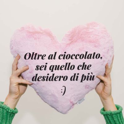 Cuscino Cuore Personalizzato in Peluche con Foto