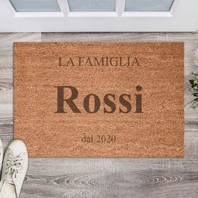 Zerbino in Fibra di Cocco Personalizzato con Nome Zerbino in Fibra di Cocco Personalizzato con Nome