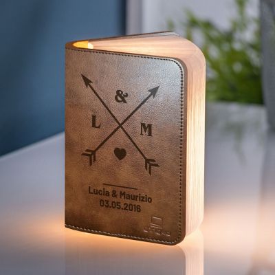 Lampada Libro per Coppie Personalizzabile Lampada Libro per Coppie Personalizzabile
