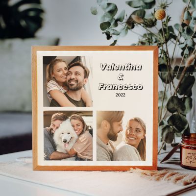 Light Box Personalizzata con 3 Foto e Testo