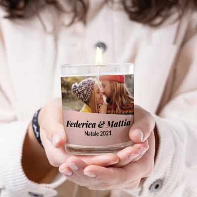 Candela Profumata con Foto e Testo Candela Profumata con Foto e Testo