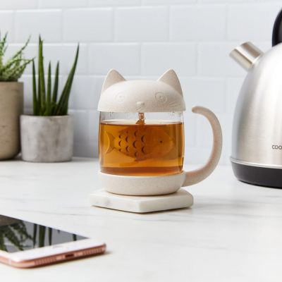 Tazza da Tè Gatto con Infusore Pesce Tazza da Tè Gatto con Infusore Pesce