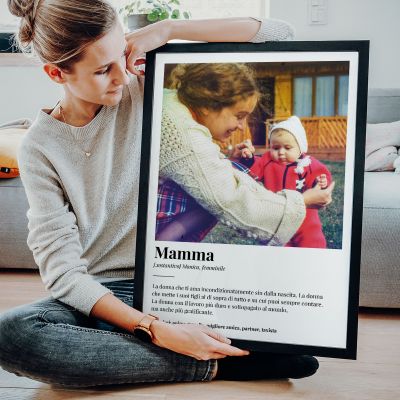 Poster Personalizzato con Foto e Definizione Regali per la Mamma