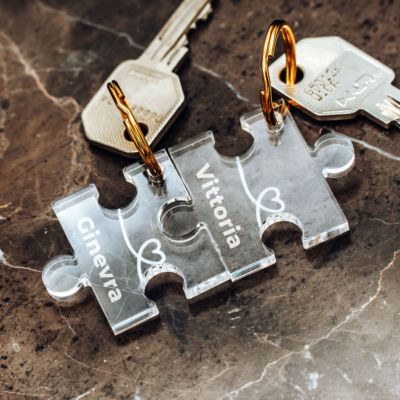 Portachiavi Personalizzato in Acrilico Puzzle 