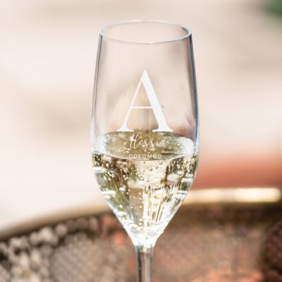 Flute da Champagne Personalizzato con Monogramma
