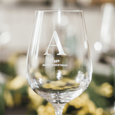Calice da Vino Personalizzato con Monogramma Calice da Vino Personalizzato con Monogramma Tazze e Bicchieri Personalizzati