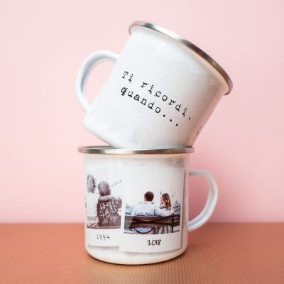 Tazza in Metallo Personalizzata con Ricordi Tazza in Metallo Personalizzata con Ricordi