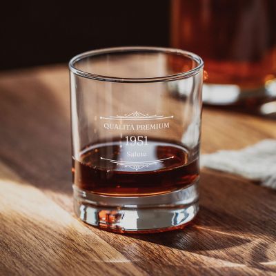 Bicchiere da Whisky Personalizzato con Annata Tazze e Bicchieri
