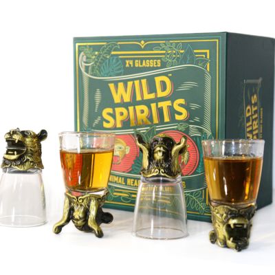 Set di 4 Bicchieri da Shot Wild Spirits Regali di Natale