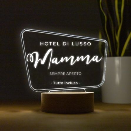 Lampada LED con Design a Cartellone e Testo
