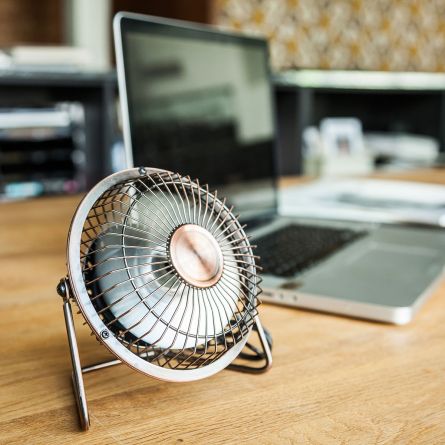 Ventilatore USB da scrivania in bronzo