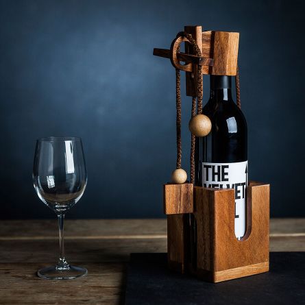 Rompicapo in Legno per Bottiglie di Vino