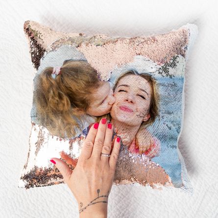 Federa per Cuscino Personalizzabile con Paillettes