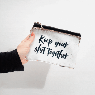 Pochette con Paillettes Personalizzabile con Testo