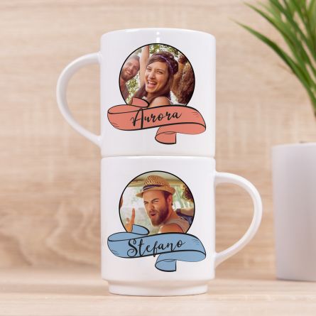 Tazza Impilabile con Immagine e Testo
