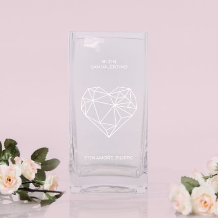 Vaso con Cuore e Testo