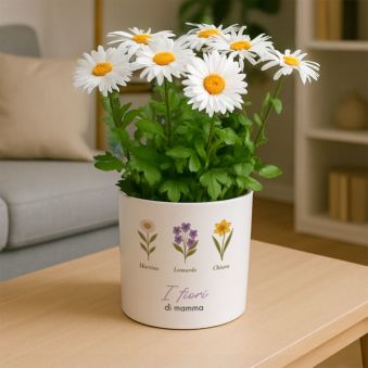 Vaso Personalizzato con Fiori di Nascita