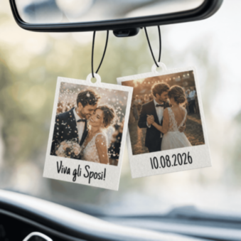 Profumatore Auto Personalizzato in Stile Polaroid Set da 2
