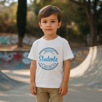 Maglietta Personalizzata per Bambini con Cerchio e Testo