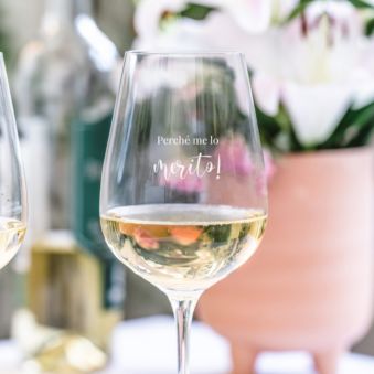 Calice da Vino Personalizzato con Testo