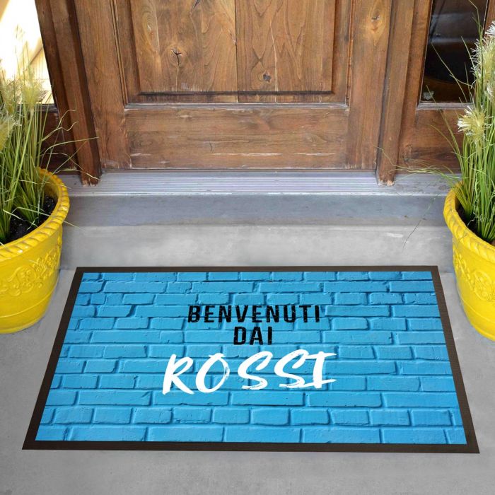 Zerbino In Flanella Personalizzabile 40x60 Cm – Lavabile In Lavatrice, Assorbente, Antiscivolo, Per Interni/esterni