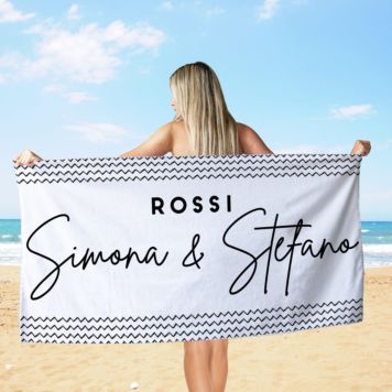 Telo Mare Personalizzato Con Nome - 90x180 Cm, Leggero E Assorbente, Regalo Ideale Per La Mamma