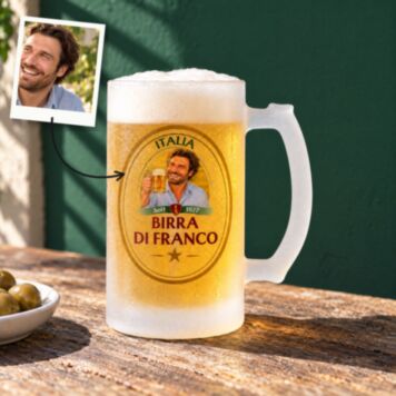 Boccale Birra Personalizzato con Foto e Nome
