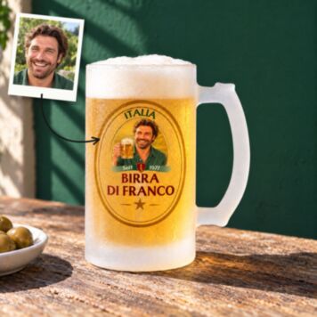 Boccale Birra Personalizzato con Foto e Nome