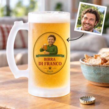 Boccale da Birra Personalizzato con Logo e Faccia