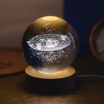 Sfera di Cristallo in 3D con Pianeti
