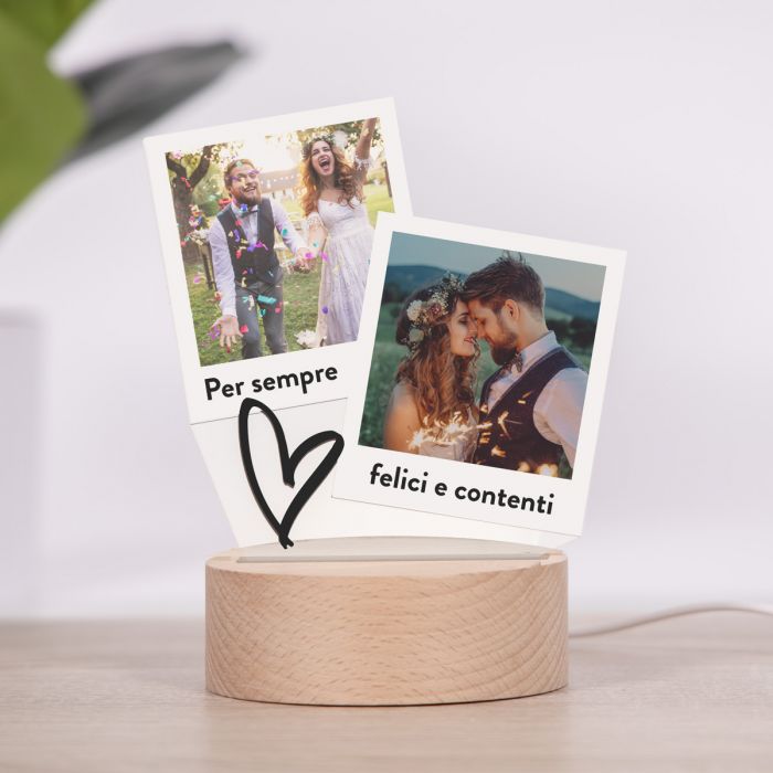 Targa Personalizzata Stile Polaroid Con Foto E Dedica - Cornice In Plexiglass, Idea Regalo Per San Valentino, Compleanni - Foto 5