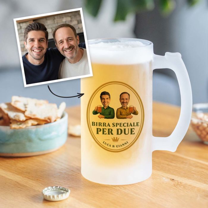 Boccale Di Birra Personalizzato 0,5L Con Incisione – Regalo Originale Per Compleanno, Papà, Fidanzato O Amante Della Birra