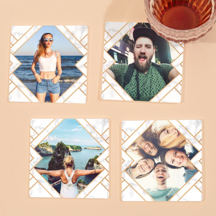4 Sottobicchieri Personalizzati con Foto main product photo
