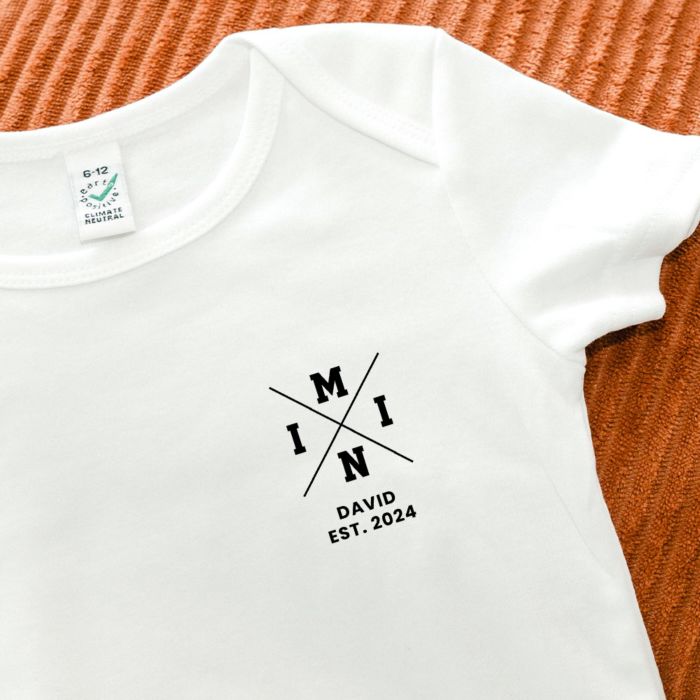 BBY7 Body pour bébé avec inscription « Happy 1st Birthday as My Mummy » Motif cœur bleu, rose pastel, 0-3 Months