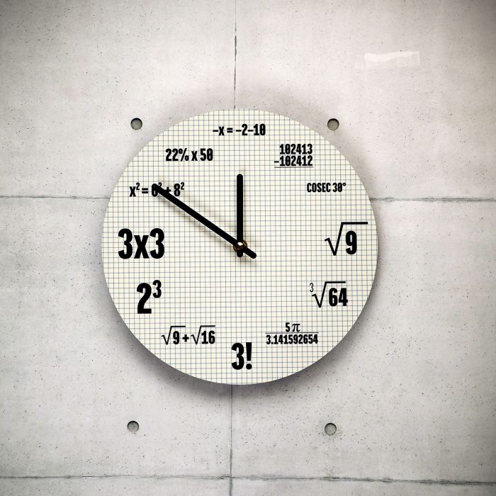 Orologio formule matematiche outlet
