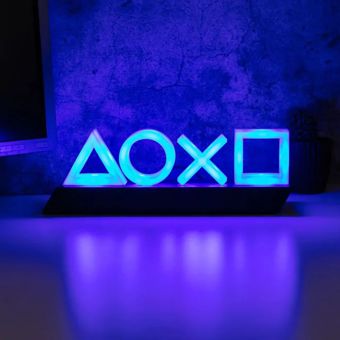 Lampada con simboli della PlayStation PS5