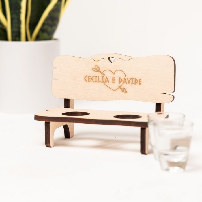 Panchina con Bicchieri Personalizzata con Testo main product photo