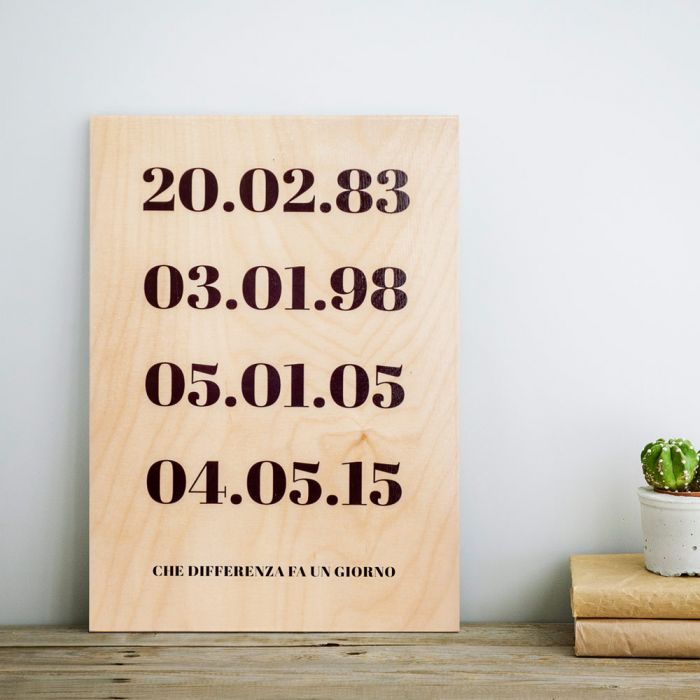 Stampa su Legno con Date Importanti main product photo