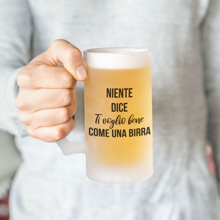 Boccale da Birra Personalizzato con Testo su 4 Righe