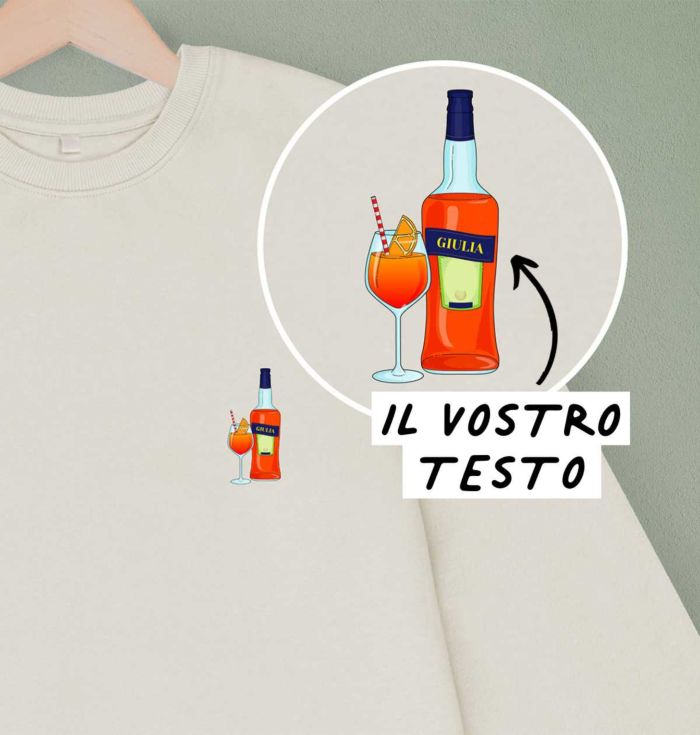 Felpa Personalizzata con Nome e Drink