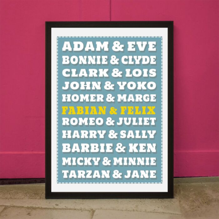 Poster Personalizzabile Coppie Famose