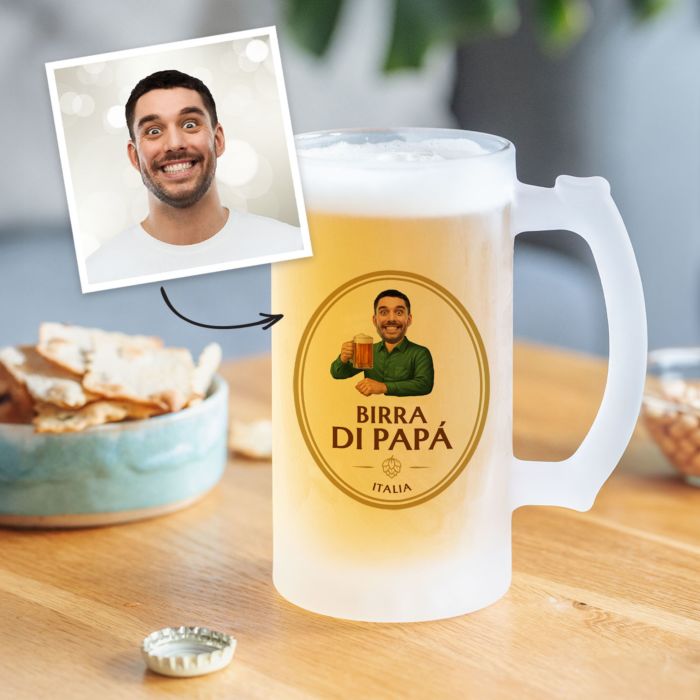 Boccale da Birra Personalizzato con Logo e Faccia