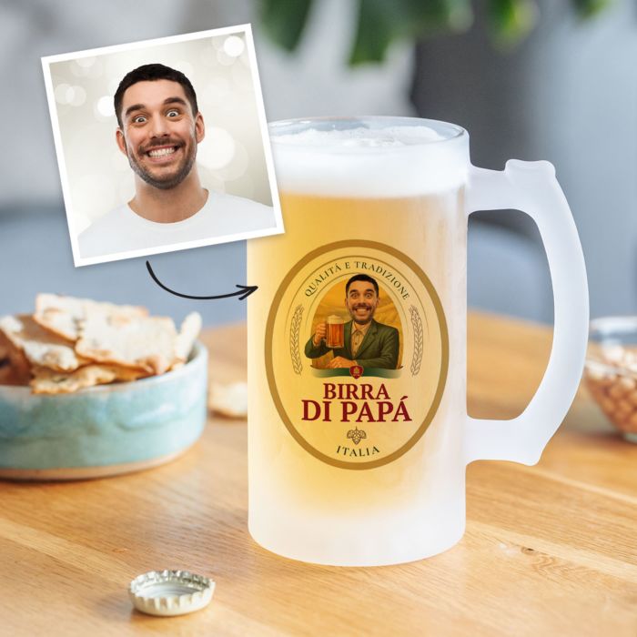 Boccale da Birra Personalizzato con Logo e Faccia Boccale da Birra Personalizzato con Logo e Faccia