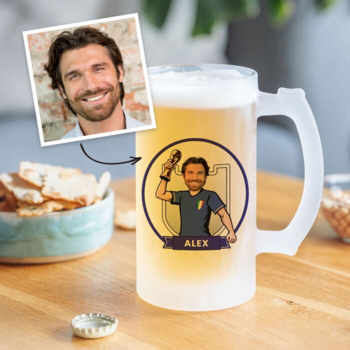 Boccale da Birra Personalizzato Mondiali con Foto