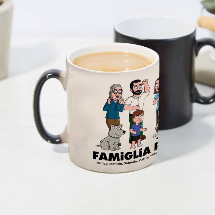 Tazza Personalizzata con Illustrazione Famiglia Serie Animata